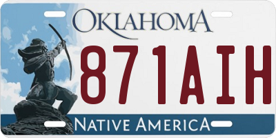 OK license plate 871AIH