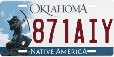 OK license plate 871AIY