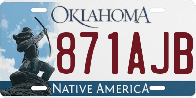 OK license plate 871AJB