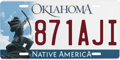 OK license plate 871AJI