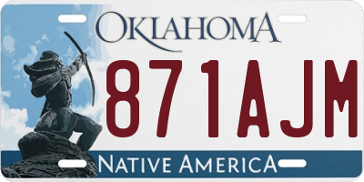 OK license plate 871AJM