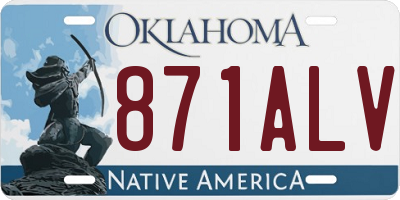 OK license plate 871ALV