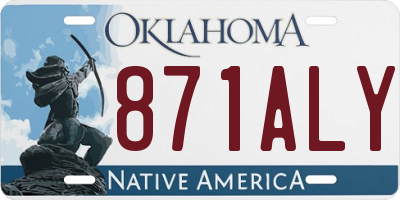 OK license plate 871ALY