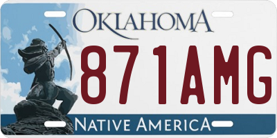 OK license plate 871AMG