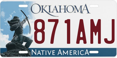OK license plate 871AMJ