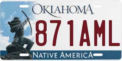 OK license plate 871AML