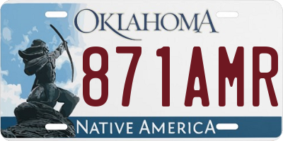 OK license plate 871AMR