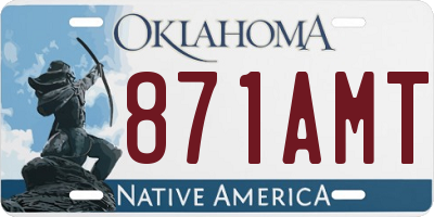 OK license plate 871AMT