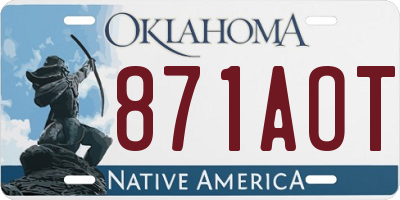 OK license plate 871AOT