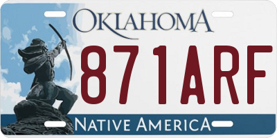 OK license plate 871ARF