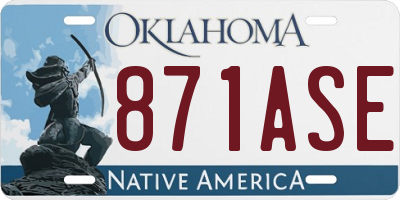OK license plate 871ASE