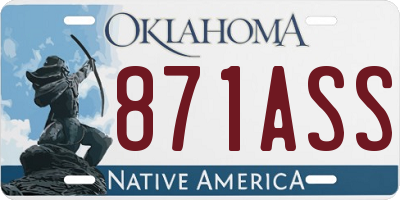 OK license plate 871ASS