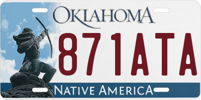 OK license plate 871ATA