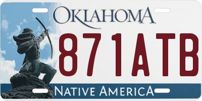 OK license plate 871ATB
