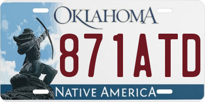 OK license plate 871ATD
