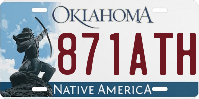 OK license plate 871ATH