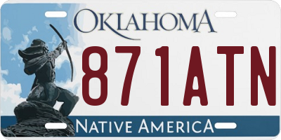 OK license plate 871ATN