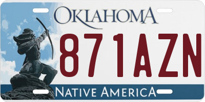 OK license plate 871AZN