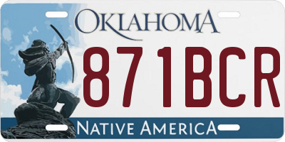OK license plate 871BCR