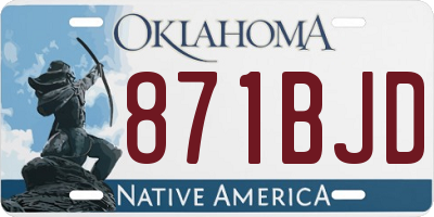 OK license plate 871BJD
