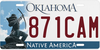 OK license plate 871CAM