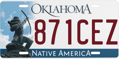 OK license plate 871CEZ