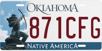 OK license plate 871CFG