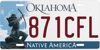 OK license plate 871CFL