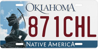 OK license plate 871CHL