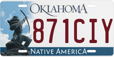 OK license plate 871CIY