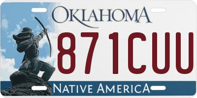 OK license plate 871CUU