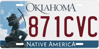 OK license plate 871CVC