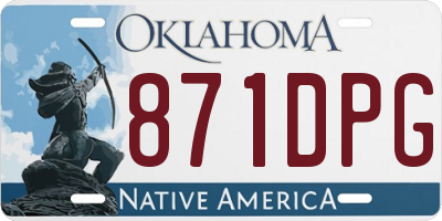OK license plate 871DPG