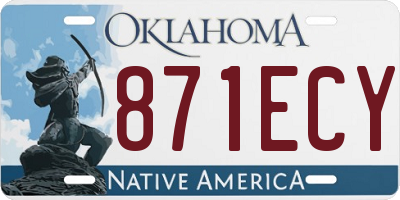OK license plate 871ECY