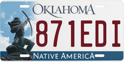 OK license plate 871EDI