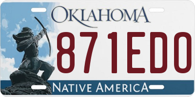 OK license plate 871EDO