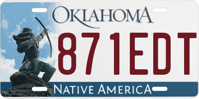 OK license plate 871EDT