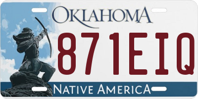 OK license plate 871EIQ