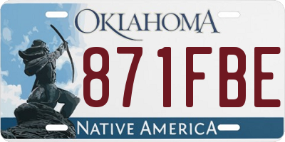 OK license plate 871FBE