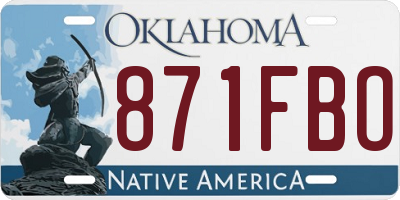 OK license plate 871FBO