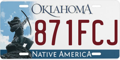 OK license plate 871FCJ