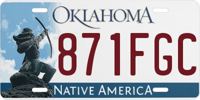 OK license plate 871FGC