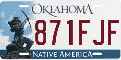 OK license plate 871FJF