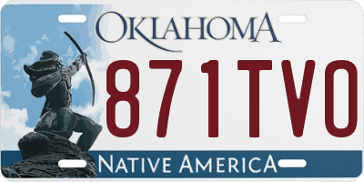 OK license plate 871TVO