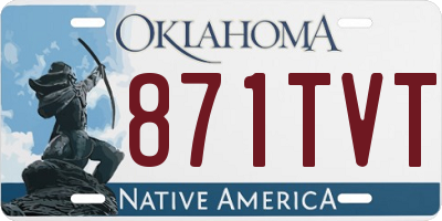 OK license plate 871TVT