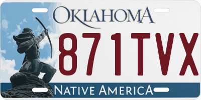 OK license plate 871TVX