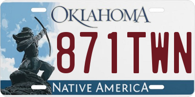 OK license plate 871TWN