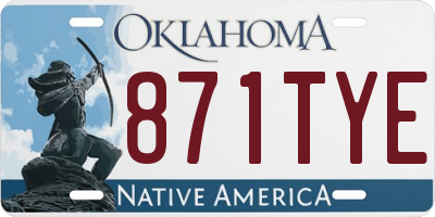 OK license plate 871TYE
