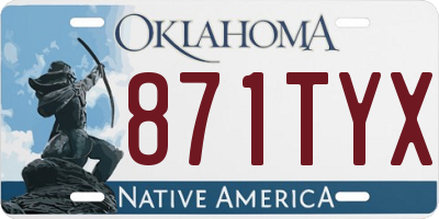 OK license plate 871TYX