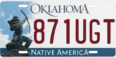 OK license plate 871UGT